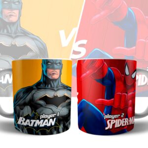 TAZA BATMAN VS SPIDERMAN - BAKABOOM