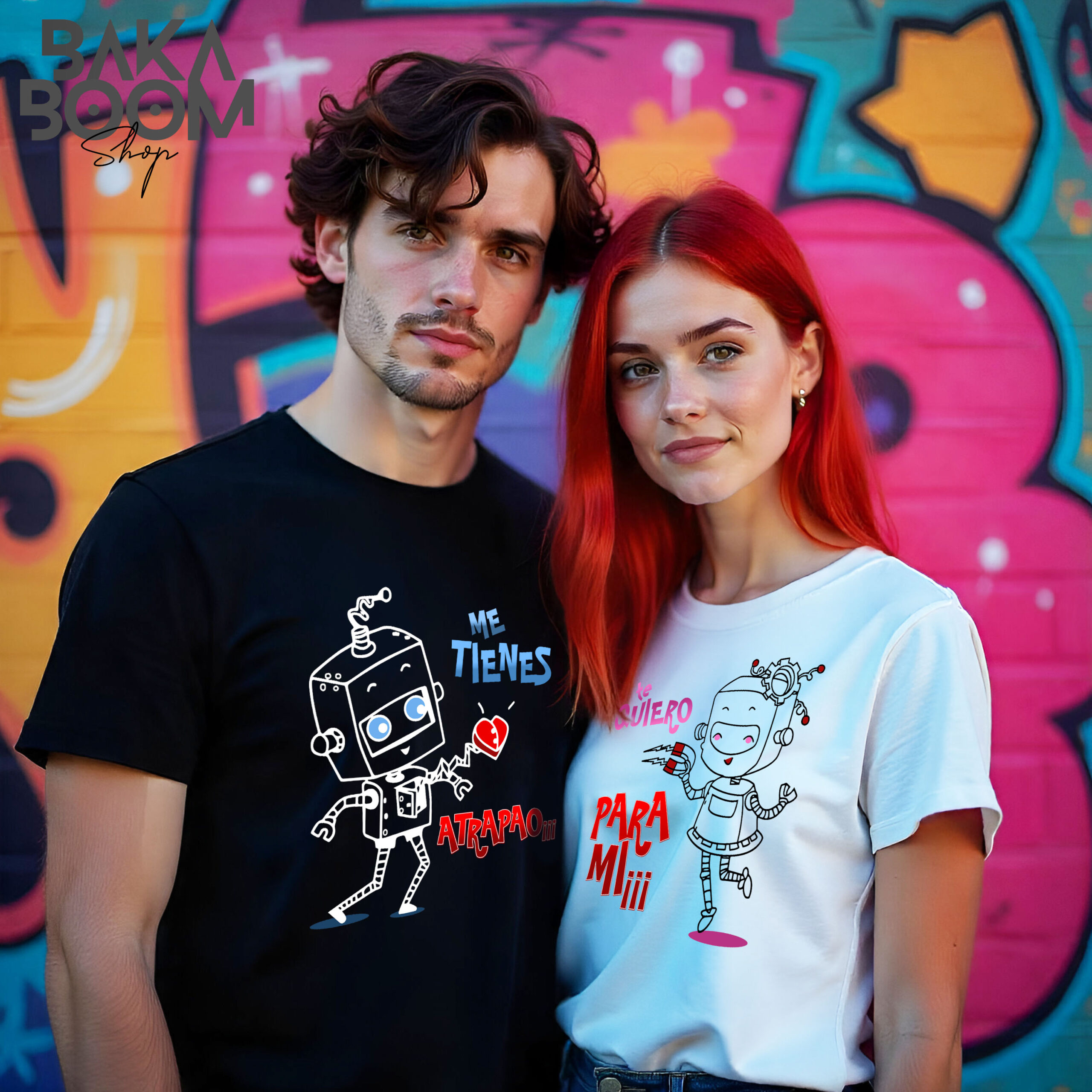 PACK CAMISETAS ROBOTS ENAMORADOS