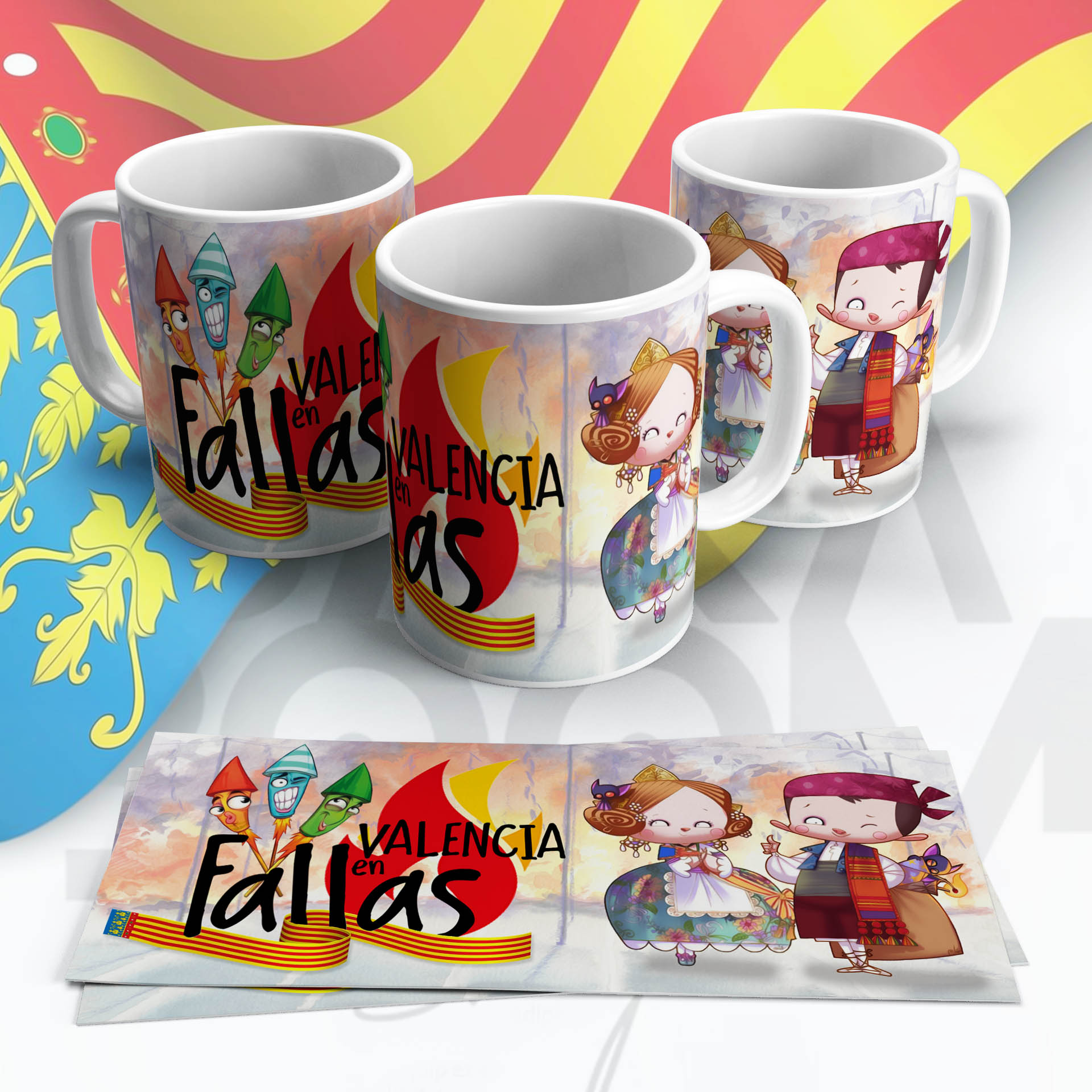 TAZA VALENCIA EN FALLAS